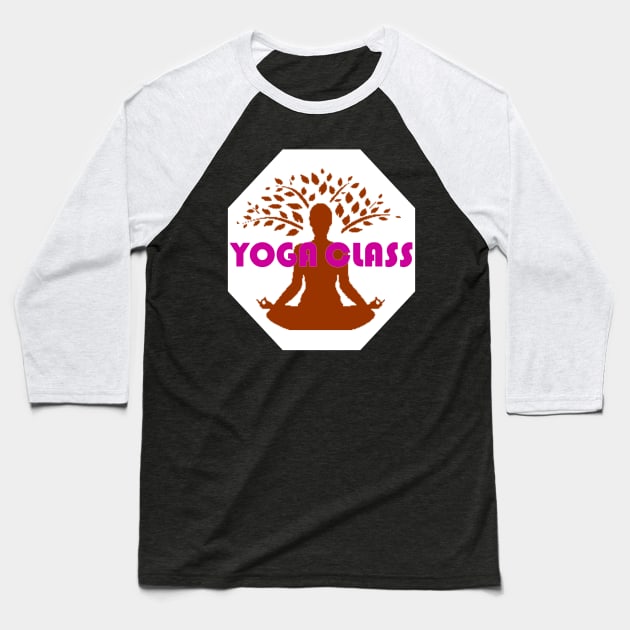 professeur de yoga Baseball T-Shirt by suwalow